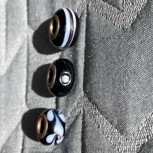 3/$12 Glass charm bracelet beads